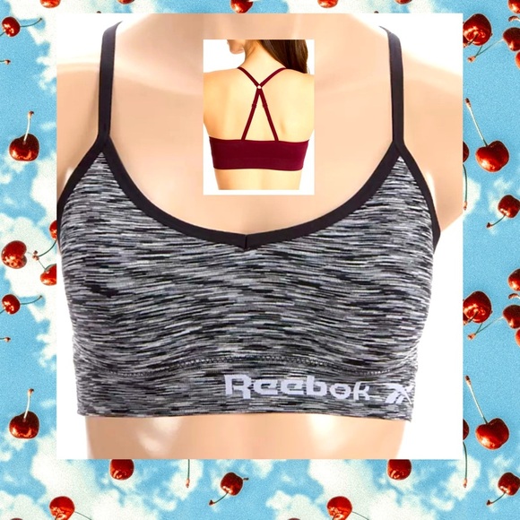 🆕 Reebok Ladies Seamless Bralettes-2 Pack - Picture 1 of 11